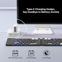 Load image into Gallery viewer, Bluetooth Keyboard, XVX WK60 Foldable Keyboard, Portable Keyboard, Travel Keyboard Compatible with Windows iOS Android, for iPhone and Tablet
