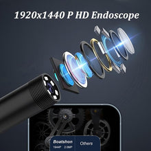 Load image into Gallery viewer, Endoscope Camera with Light, 1920P HD Borescope with 8 Adjustable LED Lights, 10ft Semi-Rigid Snake Cable, 7.9mm IP68 Waterproof Industrial Inspection Camera Compatible for Android, iPhone, iPad
