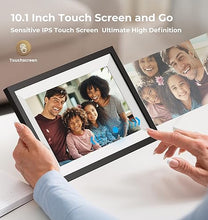 Load image into Gallery viewer, FRAMEO Digital Picture Frame Wi-Fi 10.1inch Smart Digital Photo Frame,Electronic Digital Picture Frames Load from Phone,1280x800 HD IPS Touch Screen-Slideshow/Wall Mount/Rotating-via Free Frameo APP
