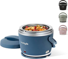 Load image into Gallery viewer, Crock-Pot 20-Ounce Electric Lunch Box, Portable Food Warmer, Faded Blue, Perfect for Travel, Car, On-the-Go, Keeps Food Warm, Spill-Free, Dishwasher-Safe, Ideal Gift for Men and Women
