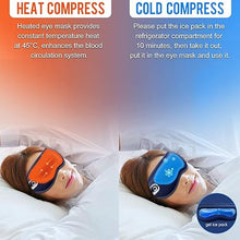 Load image into Gallery viewer, Heated Eye Mask with Vibration and Massager, Cordless Rechargeable Heated Eye Mask Massager for Relieve Dry Eyes Fade Black Eye Blepharitis Tired Eyes Puffy Eyes
