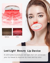 Load image into Gallery viewer, Red Light Device, FERNIDA 2 in 1 Lip and Eye Care Tool with Heated for Anti-Aging, Smooth Lip Wrinkles, Lip Plumper and Reduce Dark Circles, 4 Levels Heating Temps, White
