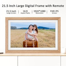 Load image into Gallery viewer, Digital Picture Frame, Digital Photo Frame 21.5 Inch, Built in 32GB Storage, 1920x1080P IPS FHD Large Screen with Remote, Electronic Picture Frame Share Photos and Videos via Free Uhale APP
