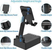 Load image into Gallery viewer, Gifts for Men Women,Cell Phone Stand with Wireless Bluetooth Speaker Anti-Slip Base HD Surround Sound Compatible with iPhone Smartphones,Cool Gadgets for Men,Birthday Gifts for Him Husband Boyfriend
