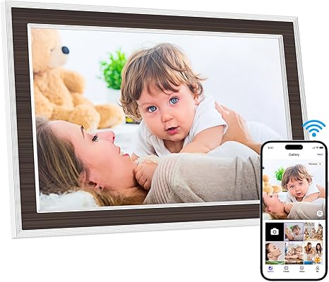 Digital Picture Frame Digital Photo Frame WiFi 10.1 Inch IPS Touch Screen, 16GB Storage, Auto Rotate,Share Photos and Videos via Uhale App from Anywhere