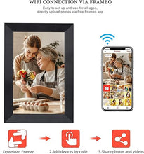 Load image into Gallery viewer, Digital Photo Frame, Digital Picture Frame Smart Photo Frame with 1280x800 IPS Touch Screen, Auto-Rotate and Slide Show, Share Moments via Frameo APP from Anywhere (Black)
