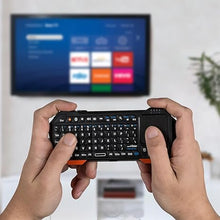 Load image into Gallery viewer, Fosmon Mini Bluetooth Keyboard (QWERTY Keypad), Wireless Portable with Touchpad, Compatible with Apple TV, Amazon Fire Stick, PS4, PS4 Pro, PS5, HTPC/IPTV, VR Glasses, Smartphones
