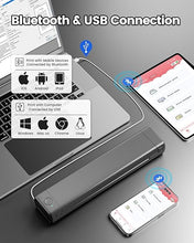 Load image into Gallery viewer, Itari Portable Printers Wireless for Travel - M08F Wireless Bluetooth Tattoo Stencil Printer Compatible with Tablet, Phone &amp; Laptop, Inkless Thermal Mobile Printer for Vehicle, Home, School, Gray
