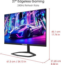 Load image into Gallery viewer, Sceptre 27 inch 240Hz Gaming Monitor AMD FreeSync Premium HDMI DisplayPort Build-in Speakers Machine Black 2024 (FWD240 Series)
