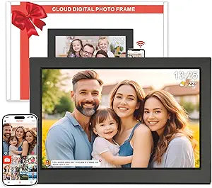 Frameo Digital Picture Frame WiFi -10.1 Inch Digital Photo Frame with 32GB Storage,1280x800 HD IPS LCD Touch Screen,Electronic Picture Frame?Auto-Rotate?Slideshow Share Videos Photos Remotely Via App