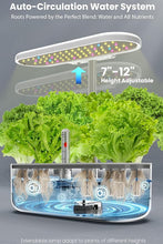 Load image into Gallery viewer, inBloom 12 Pods Hydroponics Growing System Indoor Garden with LED Grow Light and Pod Kit, Plants Germination Kit with 4.2L Water Pump Accelerate, Height Adjustable, Gardening Gifts for Women, White
