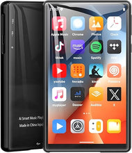 Load image into Gallery viewer, 96GB MP3 Music Player with WiFi and Bluetooth, HiFi Lossless Sound 5” 1080P HD Video MP4 Player with Spotify, Amazon Music, Support Download Android APP, Up to 512GB, Black with 64GB TF Card
