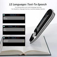 Load image into Gallery viewer, Reader Pen OCR Digital Translation Pen Scanner 112 Language Translator Device Dictionary Pen, Text Extract, Scanning Translation Pen for Dyslexia Text to Speech Multilingual Translation Device
