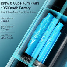 Load image into Gallery viewer, CONQUECO Portable Espresso Coffee Machine: 12V Electric Small Travel Expresso Maker - Self Heating 8 Cups Battery Powered Compatible for Nespresso Capsule - for Camping RV Hiking Office (Brown)

