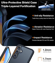 Load image into Gallery viewer, TORRAS Guardian Shockproof for Samsung Galaxy S25 Case, [12FT Military Grade Drop] Thin &amp; Soft Touch for Samsung S25 Case, Translucent Matte Protective Slim Case for Samsung S25, Black
