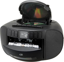 Load image into Gallery viewer, GPX BCA209B Portable Am/FM Boombox with CD and Cassette Player, Black
