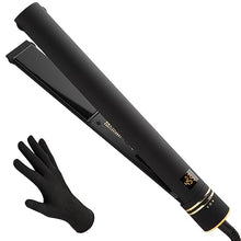 Load image into Gallery viewer, Hot Tools Pro Artist Black Gold Evolve Ionic Salon Hair Flat Iron | Long-Lasting Finish for Straightening Hair, (1-1/4 in), HT7123BG
