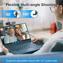 Load image into Gallery viewer, EMEET 3-in-1 4K Webcam with Microphone and Speaker, C980 PRO 60°-98° Wide Angle Webcam w/ 4 Noise Cancel Mics, 2 Speakers, Fixed Focus, Magnetic Privacy Cover, Great for Group and Personal Video Calls
