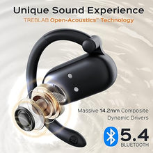 Load image into Gallery viewer, TREBLAB X-Open - True Open Ear Wireless Earbuds, Lightweight Comfort, Behind-Ear Fit, Immersive Sound, Dual Mic for Calls, 40H Playtime, Bluetooth Headphones Open Ear for Sports, Workout, Running
