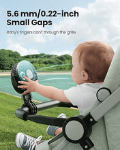 Load image into Gallery viewer, Gaiatop Mini Portable Stroller Fan, Battery Operated Small Clip on Fan, Detachable 3 Speed Rechargeable 360° Rotate Flexible Tripod Cooling Fan for Car Seat Crib Treadmill Travel Black
