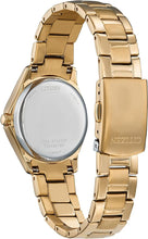 Load image into Gallery viewer, Citizen Ladies' Eco-Drive Classic Crystal Watch in Gold-Tone Stainless Steel, Champagne Dial
