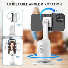 Load image into Gallery viewer, Auto Tracking Phone Holder, Auto Face Tracking Tripod, Portable All-in-one Smart Selfie Stick 360 Rotation Fast Face &amp; Object Tracking Cameraman Robot Mount for Phone Video Vlog Live Streaming(White)
