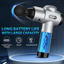 Load image into Gallery viewer, TOLOCO Massage Gun, Muscle Massage Gun Deep Tissue for Athletes with 10 Massage Heads, Electric Percussion Massager for Any Pain Relief, Silver
