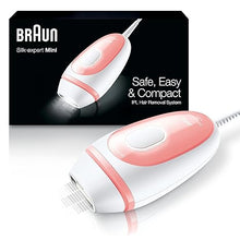 Load image into Gallery viewer, Braun IPL Long-Lasting Hair Removal for Women and Men, Silk Expert Mini PL1014 with Venus Razor, Long-Lasting Hair Reducation in Hair Regrowth for Body &amp; Face, Corded
