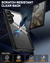 Load image into Gallery viewer, Poetic Guardian Case for Samsung Galaxy S25+ Plus 5G 6.7 "(2025) [20 FT Mil-Grade Drop Tested], Built-in Screen Protector [Work with Fingerprint ID], Full Body Rugged Shockproof Case, Black/Clear
