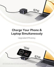 Load image into Gallery viewer, Baseus PicoGo W2 Wireless Charger, Qi2 Certified 15W Magnetic Charger Stand with 65W Retractable Cable, 2-in-1 Wireless Charging Station for Tablet, iPhone 16/15/14/13/12 Series, AirPods
