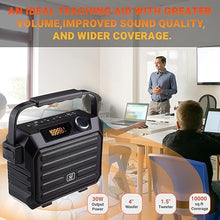 Load image into Gallery viewer, Voice Amplifier Wireless Microphone for Teachers 30W Bluetooth 5.0 Portable Pa System with Echo,FM, REC,TWS, Headset Mic and Speaker Supports USB/TF Card/Aux for Classroom,Singing,Public Speaking
