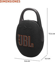 Load image into Gallery viewer, JBL Clip 5 - Ultra-Portable, Waterproof &amp; Dustproof Bluetooth Speaker, Big Pro Sound with Punchy bass, Integrated Carabiner, Up to 12 Hours of Play, Made in Part with Recycled Materials (Black)
