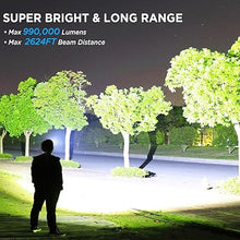 Load image into Gallery viewer, LED Rechargeable Headlamp, 990,000 Lumens Super Bright Head Lamp with 5 Modes, 90°Adjustable, USB Rechargeable, Waterproof LED Headlamps for Adults Camping, Hiking, Climbing (2 Pack)
