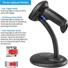 Load image into Gallery viewer, Wireless 1D 2D Barcode Scanner with Stand, NetumScan Portable Automatic QR Code Scanner Supports Screen Scan Handheld CMOS Image Bar Code Reader with USB Receiver for Warehouse POS and Computer
