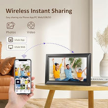 Load image into Gallery viewer, 10.1 Inch WiFi Digital Picture Frame, 1280x800HD IPS Touch Screen Digital Photo Frame Electronic,16GB Memory, Auto-Rotate, Wall Mountable, Share Photos/Videos Instantly via Uhale App from Anywhere
