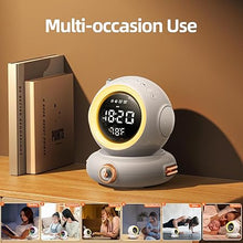 Load image into Gallery viewer, Sunrise Alarm Clock with Sunrise Simulation Wake Up Light with Remote Control, Astronaut Dual Alarms, Wireless Speaker, 6 Natural Sounds, Heavy Sleepers, FM Radio, Ideal Gifts for Kids Teens
