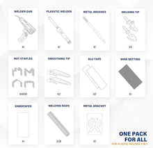 Load image into Gallery viewer, Allturn Plastic Welder,Plastic Welding Kit 3 in 1,Plastic Repair Welder Kit,1000pcs Plastic Welding Staples,Plastic Welding Rods Kit,Repair for Most Thermoset Plastics,Yellow
