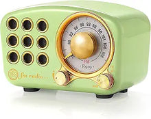 Load image into Gallery viewer, Retro Bluetooth Speaker, Vintage Radio-Greadio FM Radio with Old Fashioned Classic Style, Strong Bass Enhancement, Loud Volume, Bluetooth 5.0 Wireless Connection, TF Card and MP3 Player (Green)
