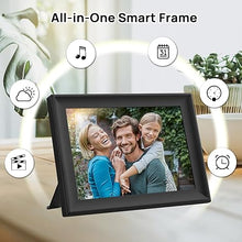Load image into Gallery viewer, 32GB 10.1 Inch WiFi Digital Picture Frame with 1280x800 HD IPS Touch Screen, Send Photo or Videos via App or Email,Support USB Drive/SD Card Extend Storage,Auto-Rotate,Wall Mountable

