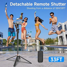 Load image into Gallery viewer, 71&#39;&#39; Auto Face Tracking Tripod 360° Rotation Phone Tripod with Remote Control and Phone Holder, Selfie Stick Tripod with Selfie Light for iPhone, Android, Applied to YouTube, Tiktok, Live Vlog Video
