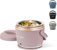 Load image into Gallery viewer, Crock-Pot 20-Ounce Electric Lunch Box, Portable Food Warmer, Blush Pink | Perfect for Travel, Car, On-the-Go | Spill-Free, Dishwasher-Safe
