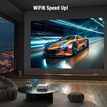 Load image into Gallery viewer, [Auto Foucs] Smart Projector with WiFi and Bluetooth, VISSPL 4K Supported Video Projector, Auto Keystone, Home Theater Movie Phone Projector Compatible with Android/iOS/Windows/TV Stick/HDMI/USB
