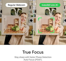 Load image into Gallery viewer, Insta360 Link 2C - 4K Webcam for PC/Mac, 1/2&quot; Sensor, Auto Framing, HDR, AI Noise-Canceling Mic, Gesture Control for Streaming, Video Calls, Gaming, Works with Zoom, Teams, Twitch &amp; More
