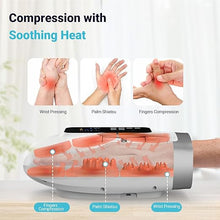 Load image into Gallery viewer, Hand Massager with Heat and Compression, 6 Levels Pressure Massager for Arthritis and Carpal Tunnel Relief, Finger Wrist Massager, Gift for Women, Mom, Dad
