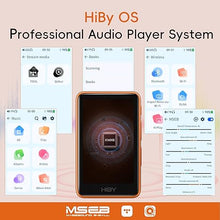 Load image into Gallery viewer, HiBy R1 HiFi MP3 Player with Bluetooth 5.1 Hi-Res Audio Certified DSD 256 Native Tidal Qobuz Player MSEB Tuning 3”Touchscreen 32GB+ Yves Earphones
