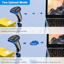 Load image into Gallery viewer, Symcode Wireless Bluetooth Barcode Scanner,3-in-1 Bluetooth &amp; USB Wired &amp; 2.4G Wireless Barcode Reader Scanner 2D 1D QR Code Automatic Fast Precise Bar Code Scanner for Phone Laptop Tablet
