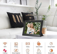 Load image into Gallery viewer, FRAMEO Digital Picture Frame WiFi 10.1 inch Digital Photo Frame Auto-Rotate &amp; Slideshow Electronic Picture Frame HD IPS Touch Screen,Great, Easy to Set up and use Share Photos/Videos Best Gift
