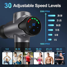 Load image into Gallery viewer, HeaDot Massage Gun Deep Tissue, Muscle Massage Gun for Athletes, Handheld Electric Body Shoulder Neck Back Massager Gun for Pain Relief, Portable Percussion Massage Gun with 6 Massage Heads
