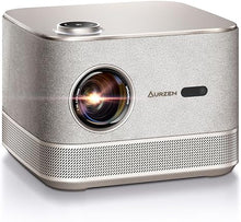 Load image into Gallery viewer, BOOM 3 3-in-1 Smart 4K Projector with WiFi and Bluetooth, 3D DoIby Audio &amp; 36W Speakers, Auto Focus &amp; Keystone, Netflix Official 4K Supported 500 ANSI Home Outdoor proyector Gold
