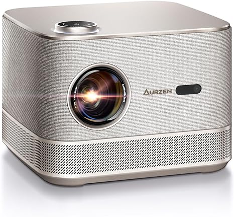 BOOM 3 3-in-1 Smart 4K Projector with WiFi and Bluetooth, 3D DoIby Audio & 36W Speakers, Auto Focus & Keystone, Netflix Official 4K Supported 500 ANSI Home Outdoor proyector Gold